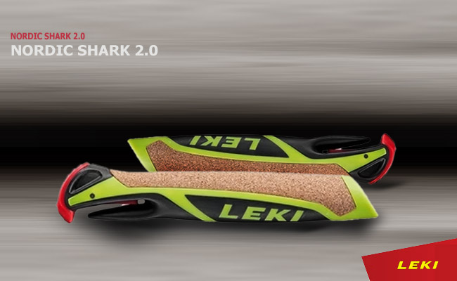 Ручка LEKI Nordic Shark 2.0 | 2 шт Black - Lime